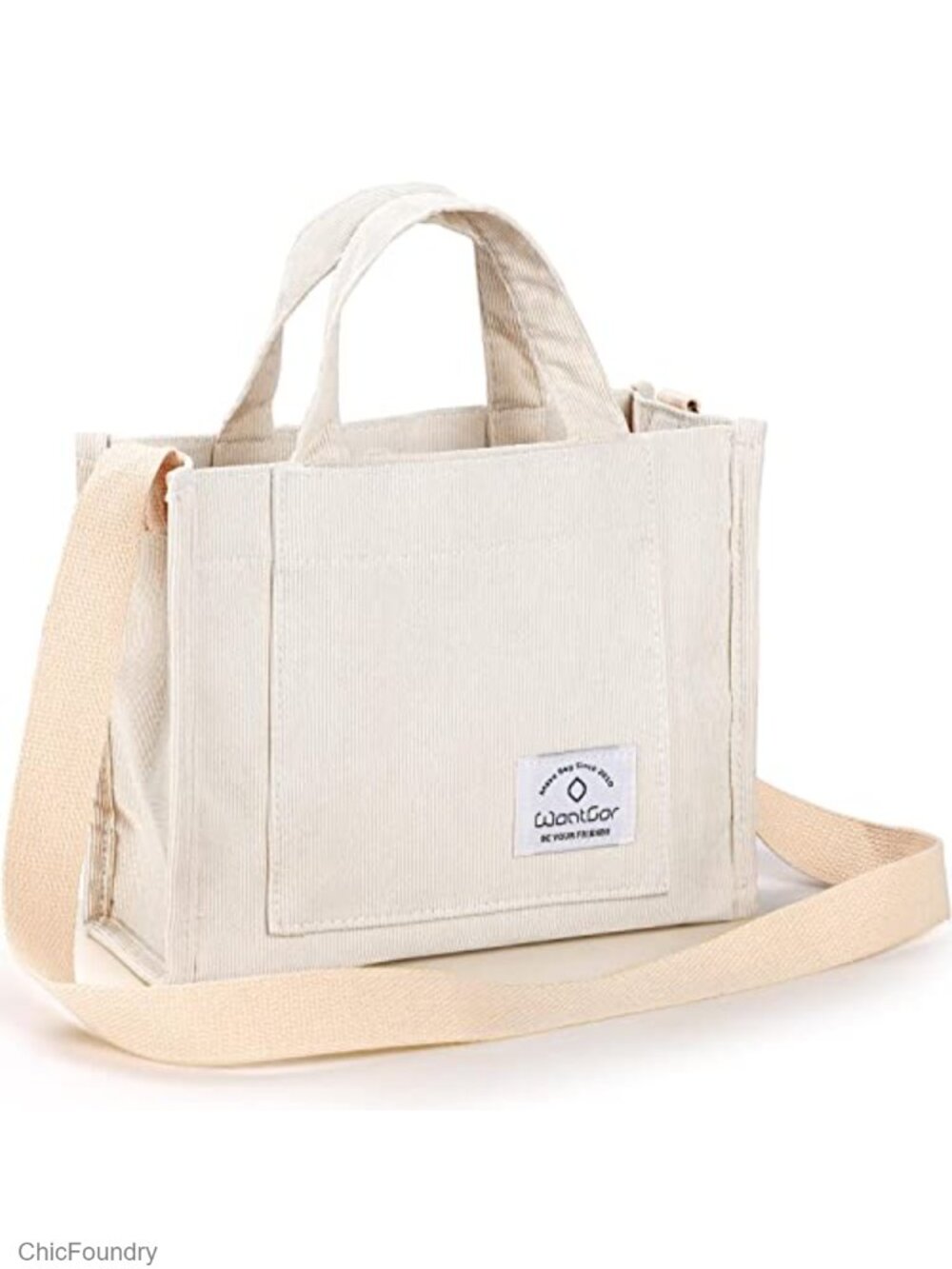 Corduroy Tote Bag Women Crossbody Shoulder Handbag Satchel Purse